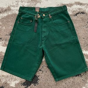 sold — 1992 deadstock pepe jeans shorts in green • size 32